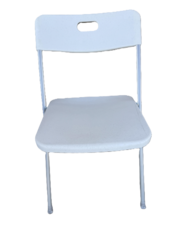 silver & white chairs