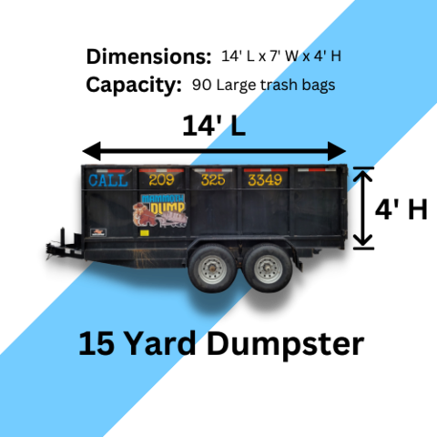 15 yard dumpster dimensions
