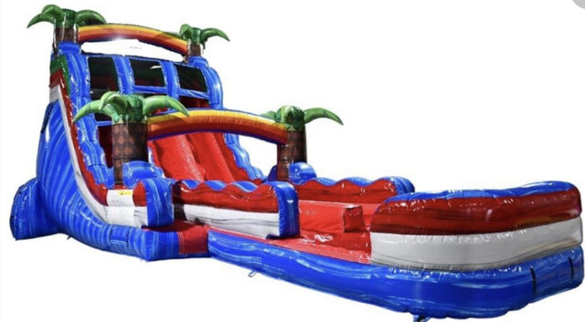 20ft Double Lane Aloha Plunge Waterslide