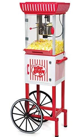XL Popcorn Machine Cart on Wheels- 30 Servings Included