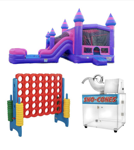 Princess Party Package- w/ Sno Cones & Jumbo Connect 4