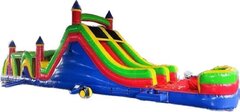 52ft Long Royal Obstacle Course w/ Double Lane Slides | Wet or Dry