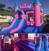 Pink Princess Castle Jumper & Slide Combo Rental 