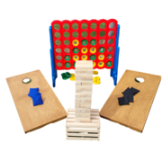 Fun Games Package  ... [Includes: Connect 4, Jenga & Corn Hole]