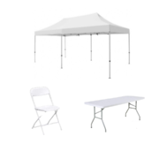 10x20 Canopy Party Package  ... [Includes: Canopy, Tables & Chairs]