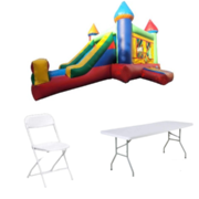 Jumper & Slide Party Package ... [Includes: Jumper, Tables & Chairs]
