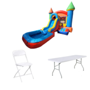Water Slide Party Package ... [Includes: Water Slide, Tables & Chairs]