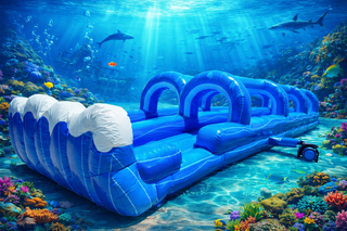 Blue Wave Dual Lane Slip n Slide