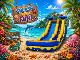 18ft Blue Wave Waterslide