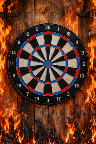 Dunk Tank Fire Dart Board