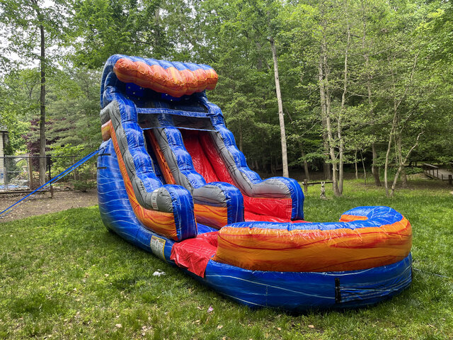 15' Fireblast Tsunami Slide Wet or Dry