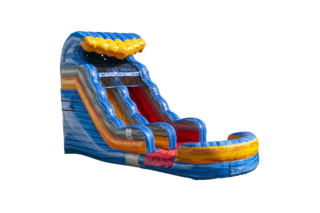 15' Fireblast Tsunami Slide Wet or Dry