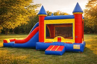 Classic Bounce House with Attached Slide (Dry Option)