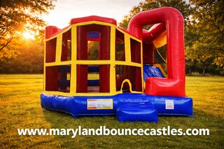 Kid's Kingdom Bounce House with Attached Slide (DRY Option)
