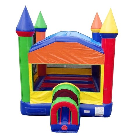 Rainbow Bounce House with Tunnel