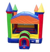 Rainbow Bounce House with Tunnel