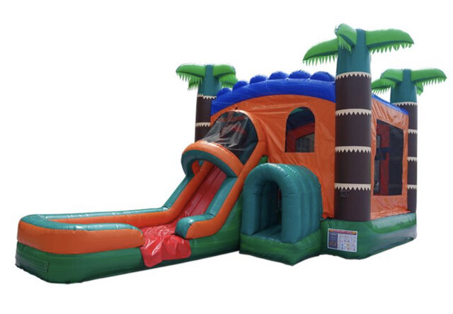 Tropical Bouncer with wet/dry slide