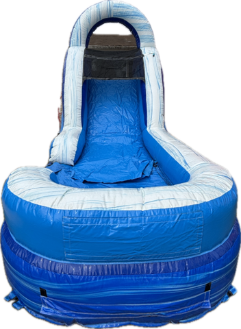 12' Blue Marble Backloading Water Slide