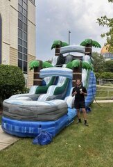 15’ Tropical Green Marble Water Slide