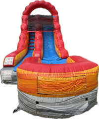 12' Fire Red Marble Water Slide