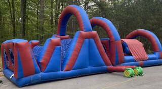 Red and Blue Obstacle Course 