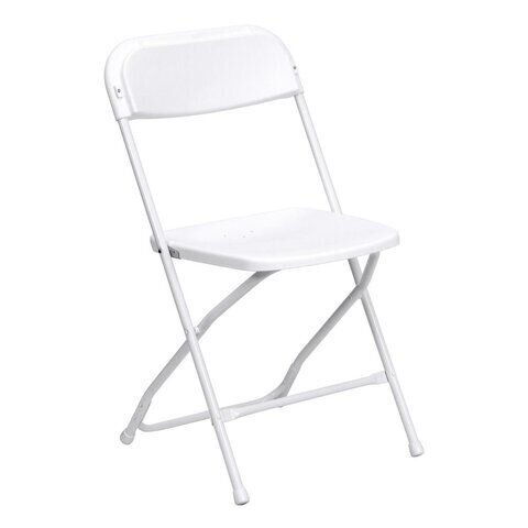 White Folding Chairs - Bundle of 6
