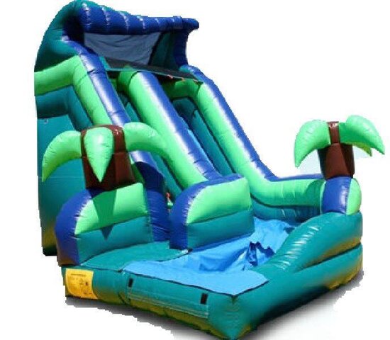 16ft Tropical Curve Water Slide