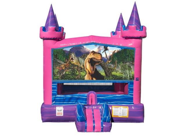 Dino Pink Castle Bounce House