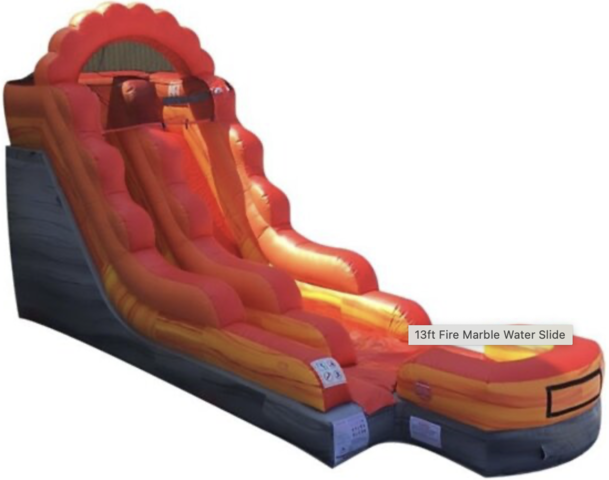 13ft Fire Marble Water Slide #108