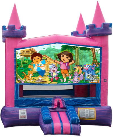 dora-banner-pink-bounce-house