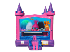 Trolls Pink Castle Bounce House