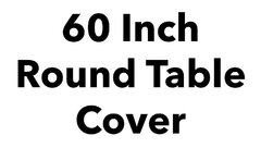 60" Round White Plastic Fitted Table Cover