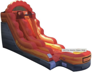 13ft Fire Marble Water Slide 