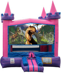 <b>Dino Pink Castle Bounce House</b><br><small>Bounce House</small>
