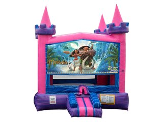 Moana Pink Castle Bounce House