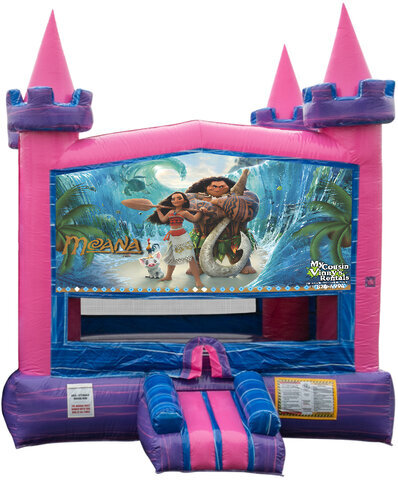 Moana Pink Castle Bounce House