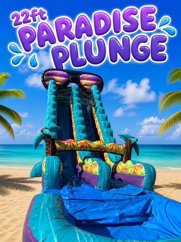 22ft Single-Lane Paradise Plunge  Water Slide 