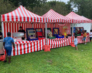 Red and White Carnival Tents