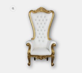 Single Throne Chair Gold/White