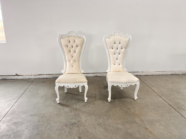 throne chairs white