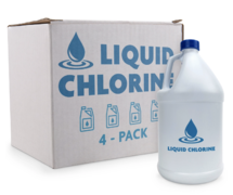 Liquid Chlorine 4 Pack of 1 Gallon Bottles