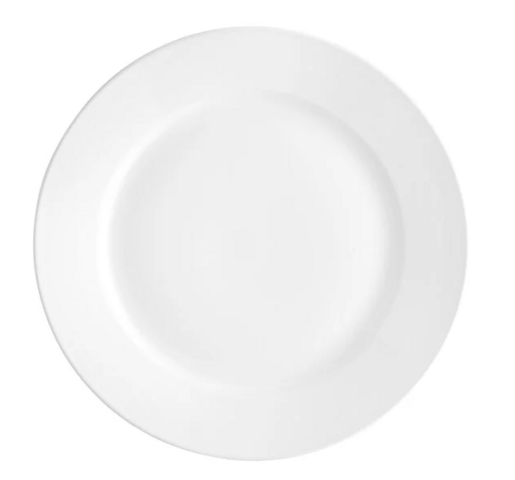 Ceramic White Dinner Plate 10in