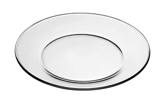 Glass Dinner Plate 10in
