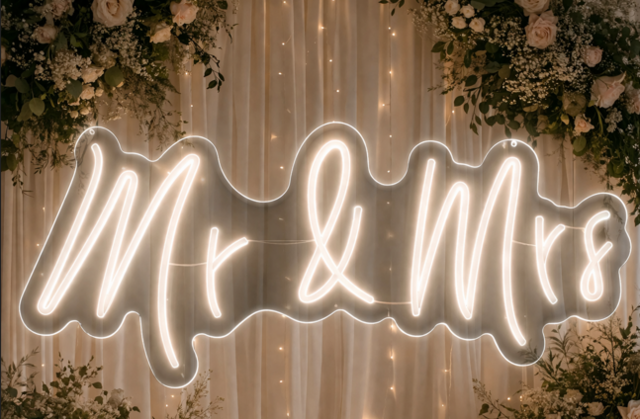 Mr/Mrs Neon Wedding Sign 
