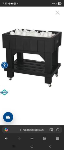 64 quert ice portable ice cart