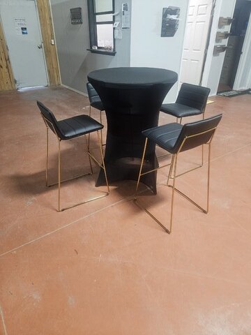 Black bar stools