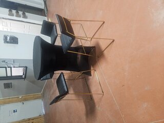 Black bar stools