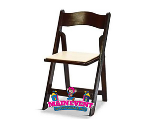 Fruitwood Wedding Chairs with White Seat