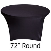 5 FT ROUND BLACK SPANDEX TABLE CLOTHES