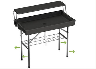 Ice Table with Shelf 4’